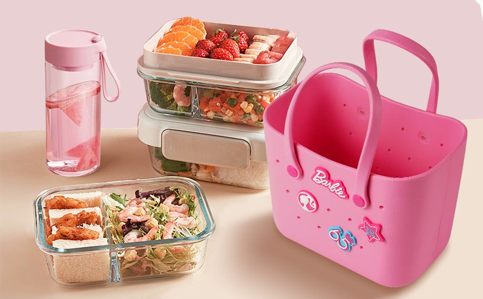 MINISO Barbie Sunlight Shining Series Lunch Box Ben a Bolsa de almacenamiento Regalo de cumpleaños para niña